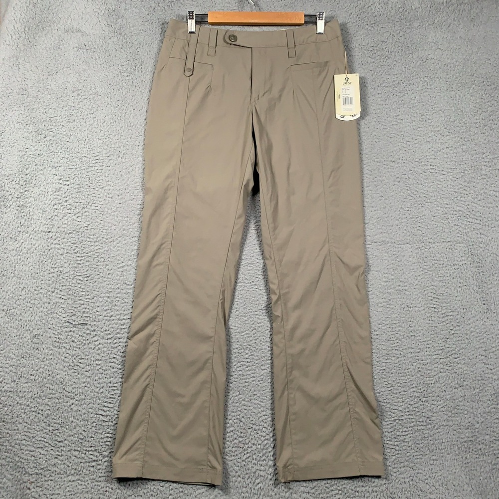 Royal Robbins Discovery Pant Women's 10 Taupe Straight Leg Hiking UPF 50 Outdoor